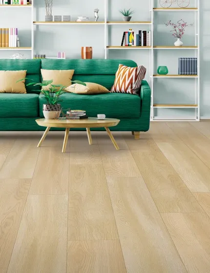 Green sofa in living room | Off-Price Carpet Outlet